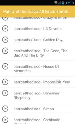 Panic! at the Disco Lyrics 4