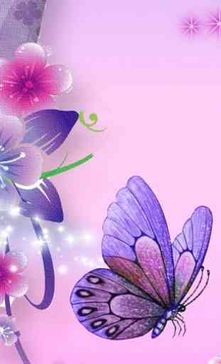 purple butterflies wallpaper 1