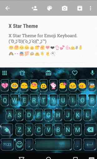X Star Emoji Keyboard Theme 1