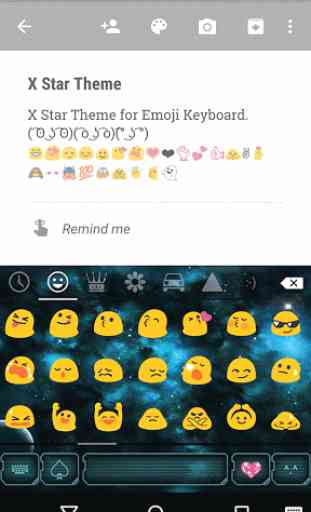 X Star Emoji Keyboard Theme 2