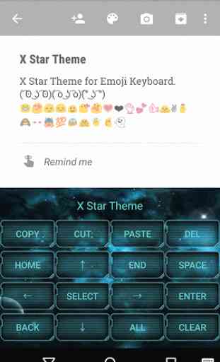 X Star Emoji Keyboard Theme 3