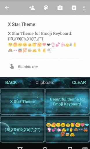 X Star Emoji Keyboard Theme 4
