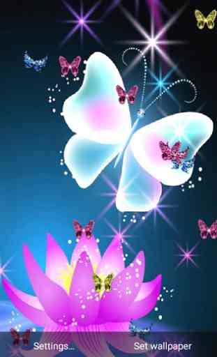 Z5 Neon Butterfly Wallpaper 1