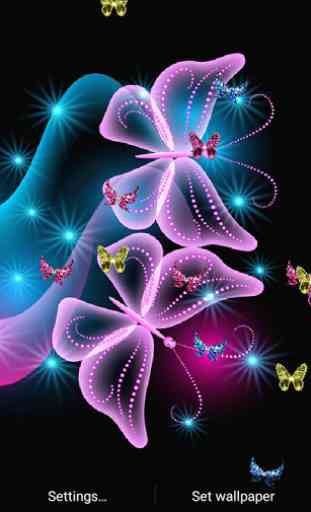 Z5 Neon Butterfly Wallpaper 2