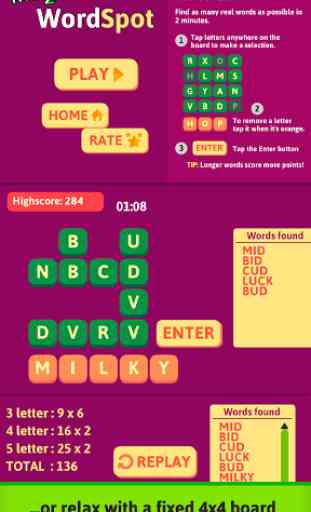 2 Minute Boggle Words 4