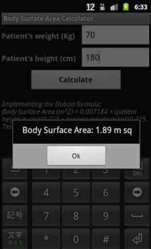 Body Surface Area Calculator 2