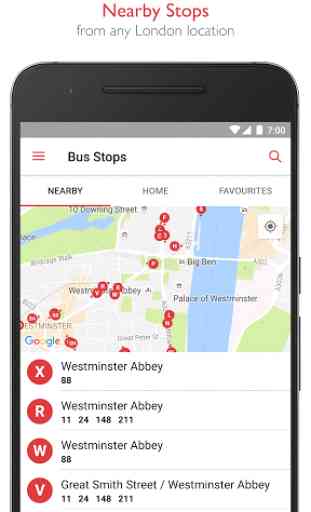 Bus London - Times and routes 1