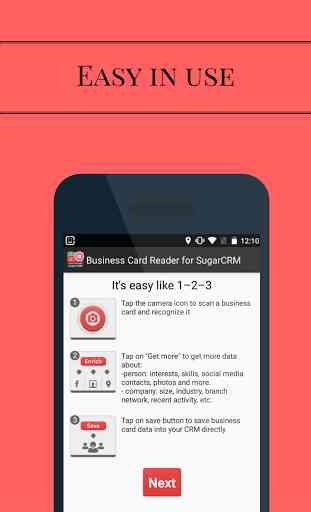 Business Card Reader Sugar CRM 1