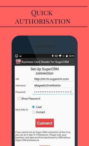 Business Card Reader Sugar CRM 2