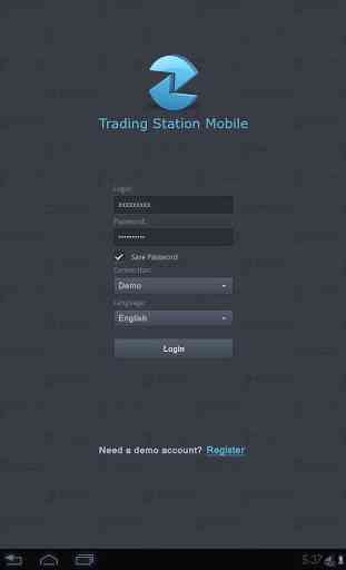 FXCM Trading Station Tablet 1