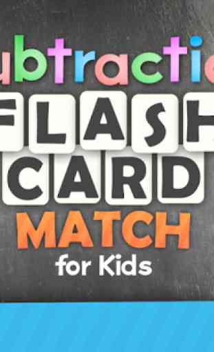 Subtraction Flash Card Kids 1