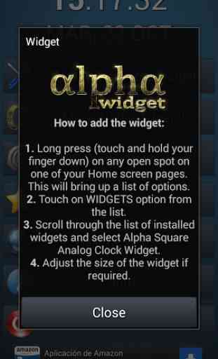 Alpha Analog Clock Widget 4