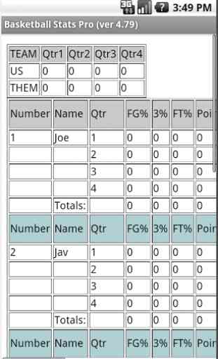 Basketball Stats Pro 3