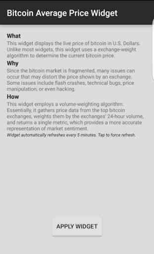 Bitcoin Average Price Widget 3