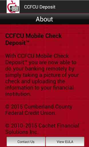 CCFCU Mobile Check Deposit 1