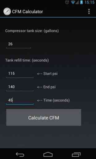CFM Calculator 1