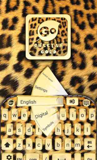 Cheetah Gold Go Keyboard 3