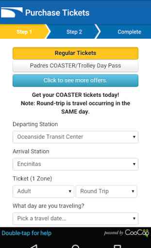 COASTER Mobile Tickets 2