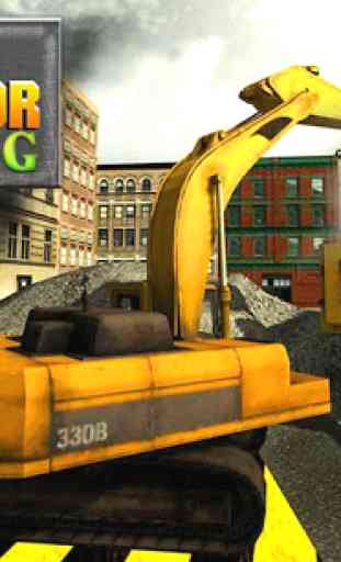 Concrete Excavator Tractor 3D 1