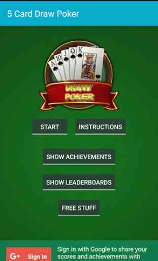 Five Card Draw Poker - Free 1