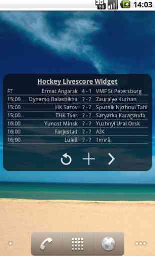 Hockey Livescore Widget 4