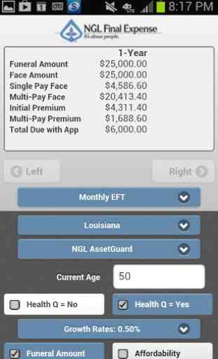 NGL Insurance Rate Calculator 2