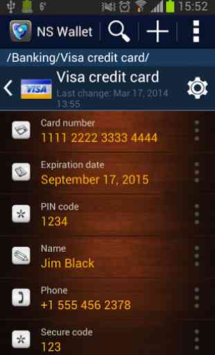 NS Wallet Password Manager App 3