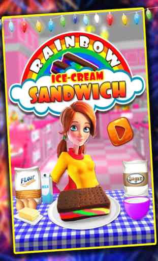 Rainbow Ice Cream Sandwiches 1