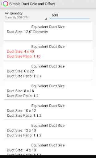 Simple Duct Calculator Deluxe 4