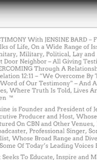 Testimony with Jensine Bard 3