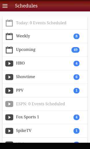 Boxing Schedule by FightNights 2