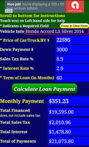 Car Loan Payment Calculator 2