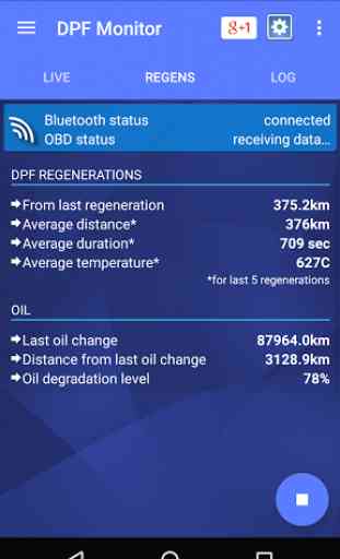 DPF Monitor for Alfa & Fiat 2
