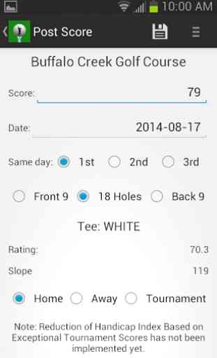 Golf Handicap Calculator Free 2