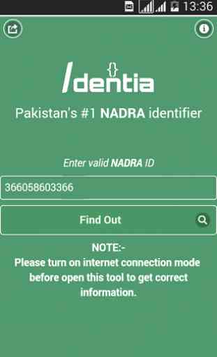 Identia (NADRA ID Identifier) 2