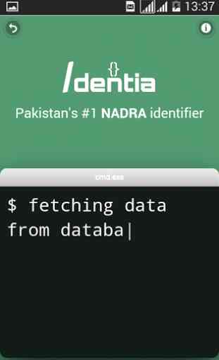 Identia (NADRA ID Identifier) 3