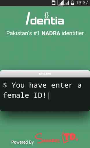 Identia (NADRA ID Identifier) 4