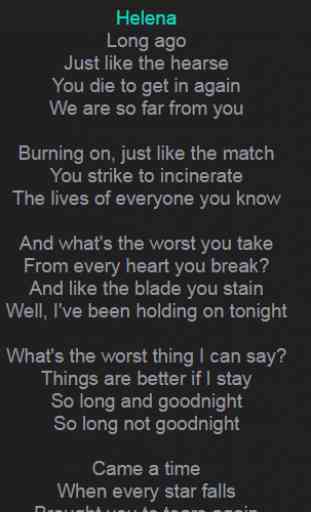 My Chemical Romance Lyrics 2