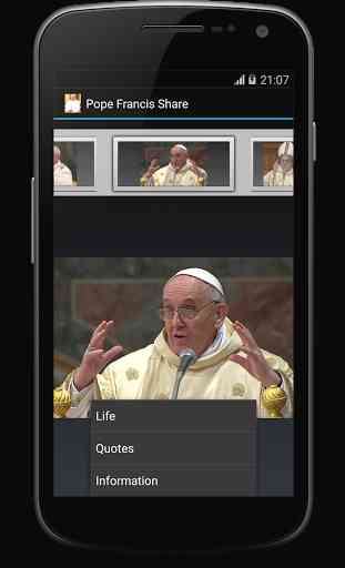 Pope Francis to Share 1