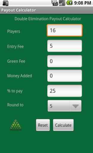 Tournament Payout Calculator 1