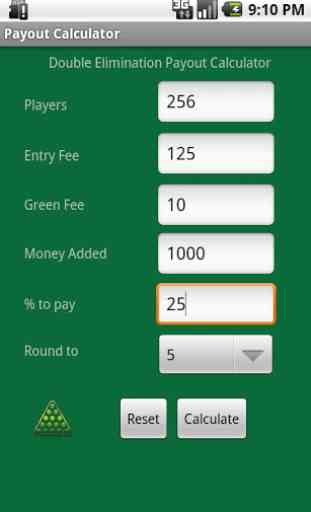 Tournament Payout Calculator 3