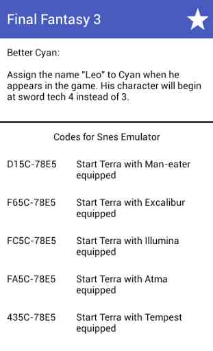 Codes for Super Nintendo 4