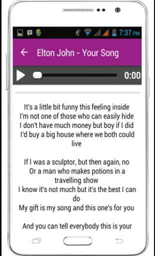 Elton John Complete Lyrics 1