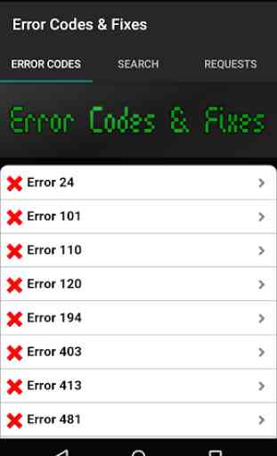 Error Codes & Fixes 1