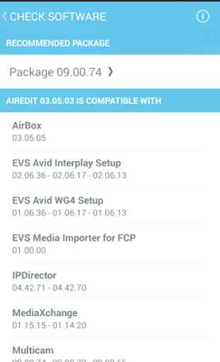 EVS Software Compatibilities 3
