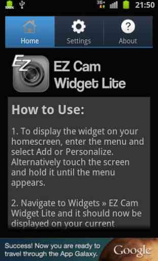 EZ Cam Widget Lite 2