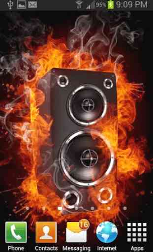 Fiery Speaker Live Wallpaper 3