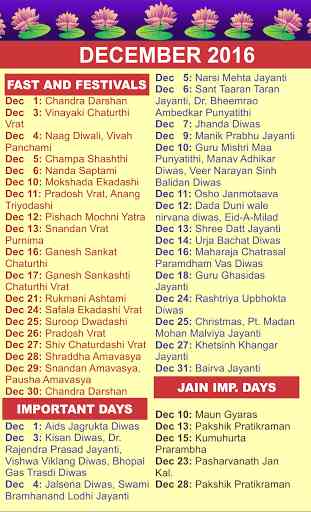 Indian Festivals Calendar 2017 4