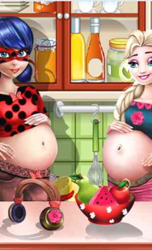 Ladybug & Elsa Pregnant BFFs 4