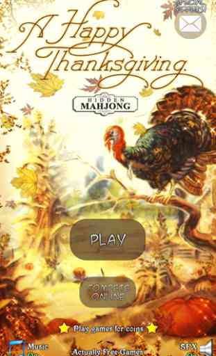 Mahjong: Happy Thanksgiving 1